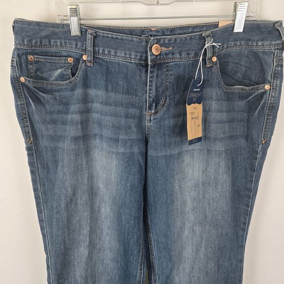 Maurices Ellie Jeans Women's 15 / 16 Reg Blue Medium Wash Straight Fit NWT - Picture 2 of 16